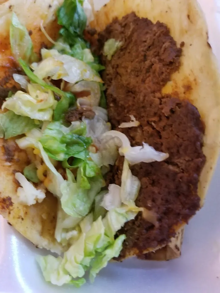Inside of Taco from Combo Meal
